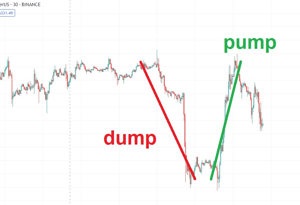 exemple pump et dump sur le bitcoin