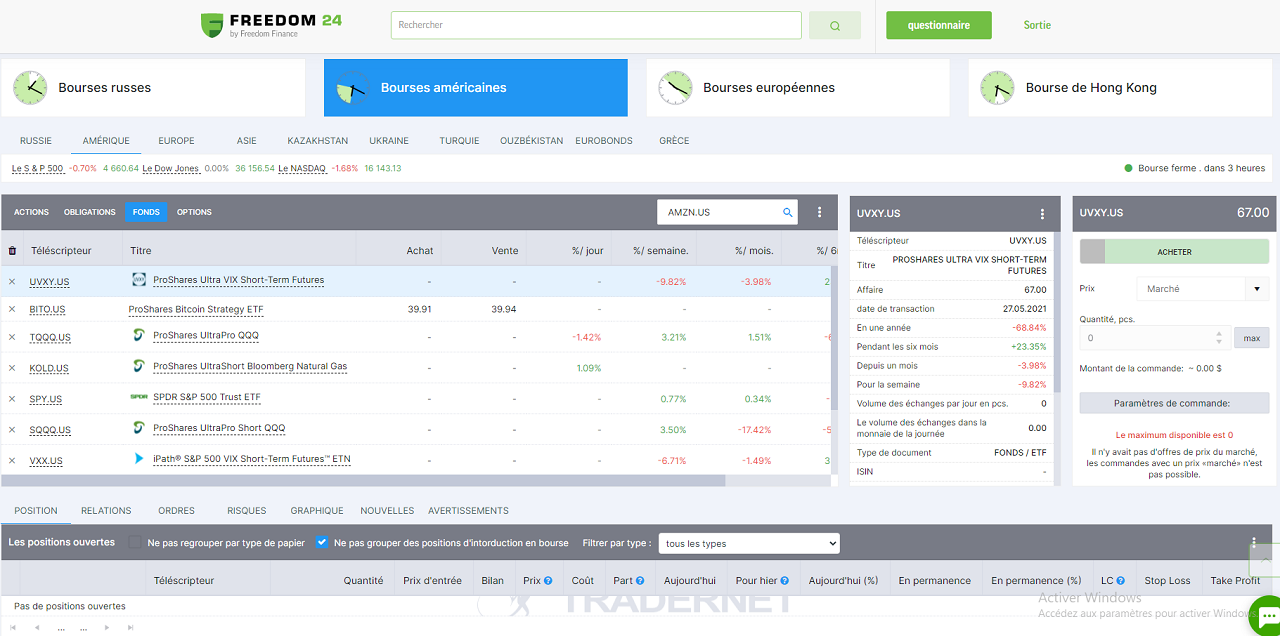 freedom finance plateforme trading Tradernet freedom 24 image2