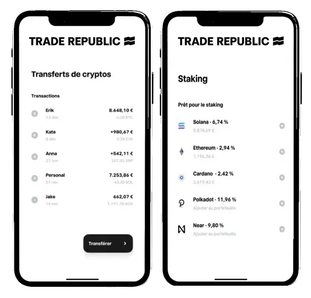 illustration crypto app trade republic