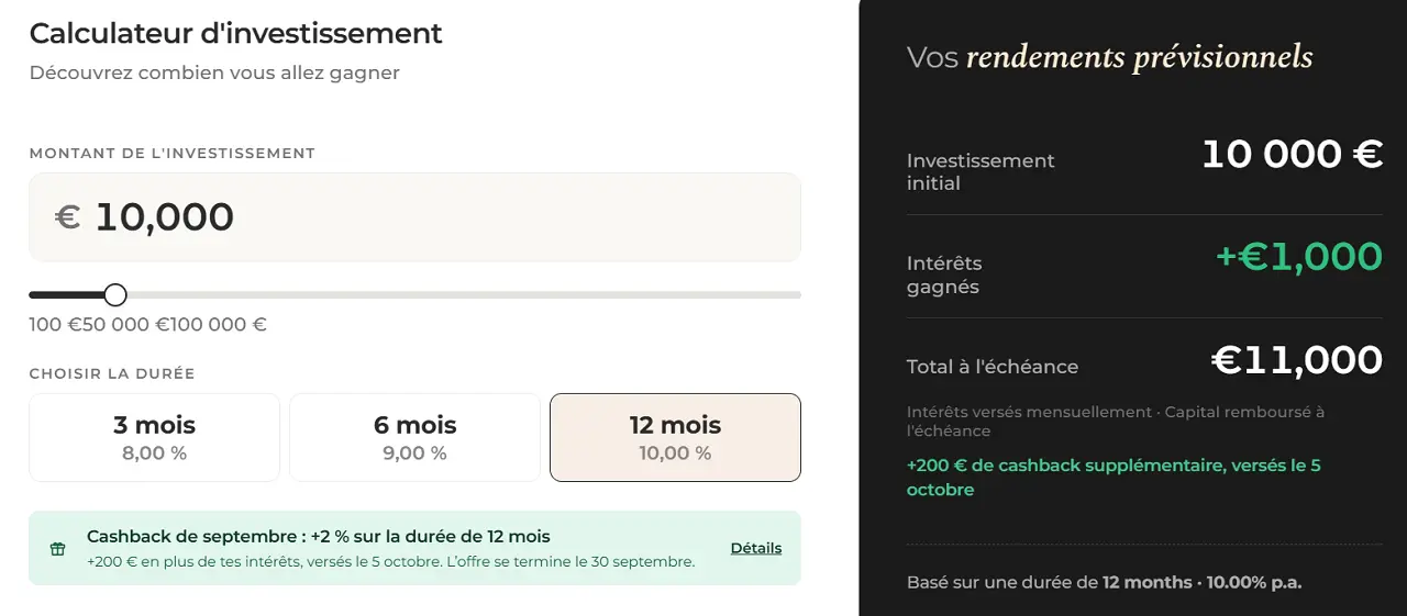 simulation fixe afranga septembre 2026 cafe de la bourse